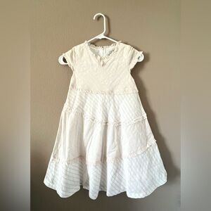 Petit Patapon Striped Ruffled Tiered Dress